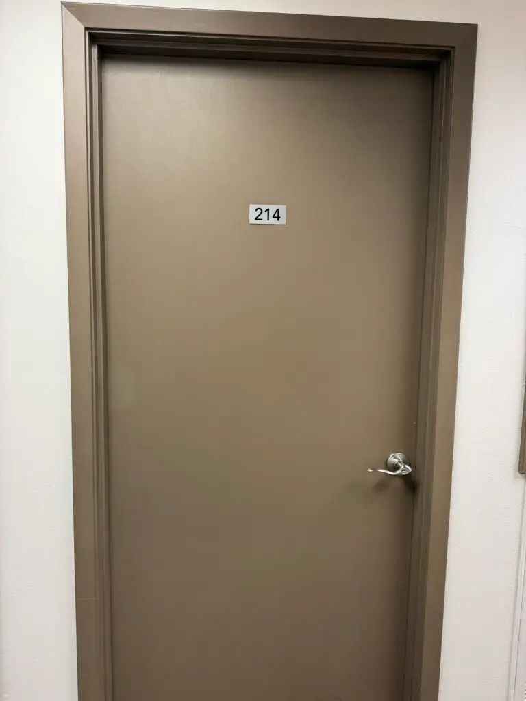 Boardroom Suites Suite 214 private office entrance in Metairie